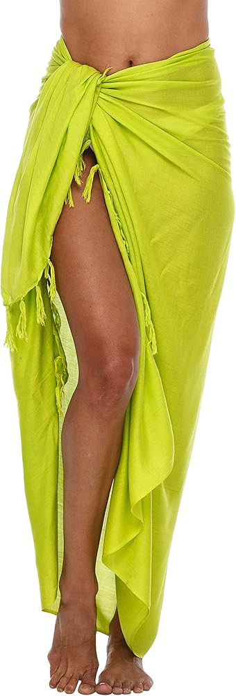 SHU-SHI Sarong Wraps For Women Beach Cover Up Skirt Swimsuit Wrap Pareo Coverups | Amazon (US)