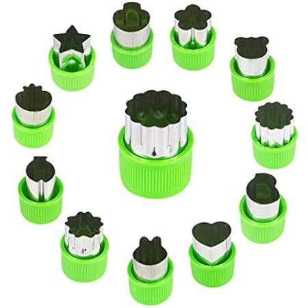 LENK Vegetable Cutter Shapes Set,Mini Pie,Fruit and Cookie Stamps Mold,Cookie Cutter Decorative Food | Amazon (US)