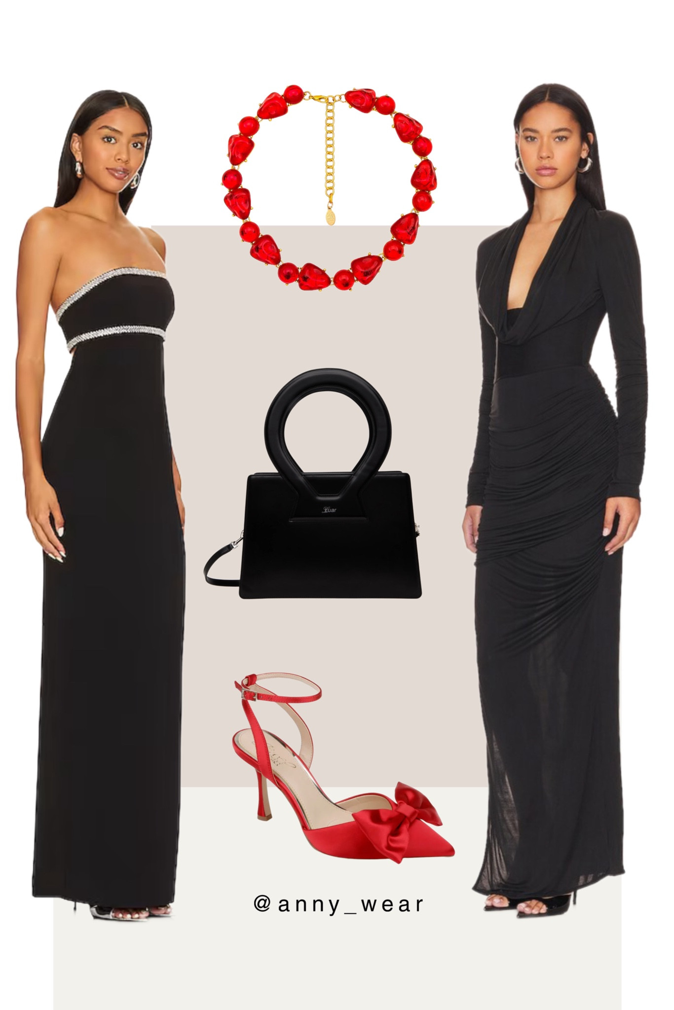 Black Cocktail Dress Red Shoes