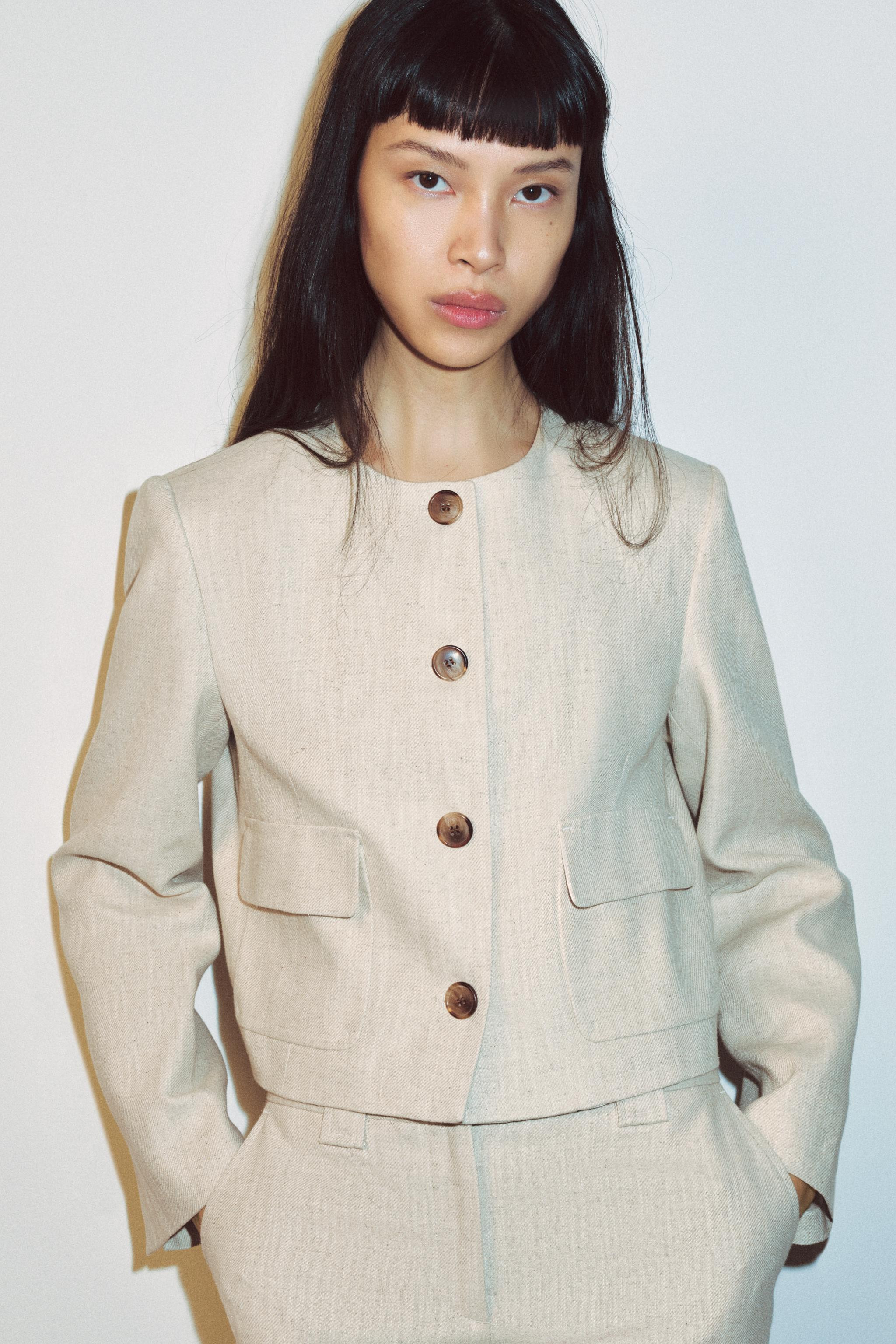 RUSTIC WEAVE BLAZER SET | Zara US