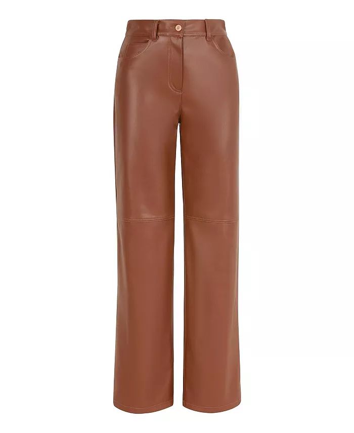 Women's Wide Leg Pleather Pants | Macy's