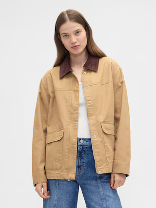 Relaxed Canvas Barn Jacket | Gap Factory