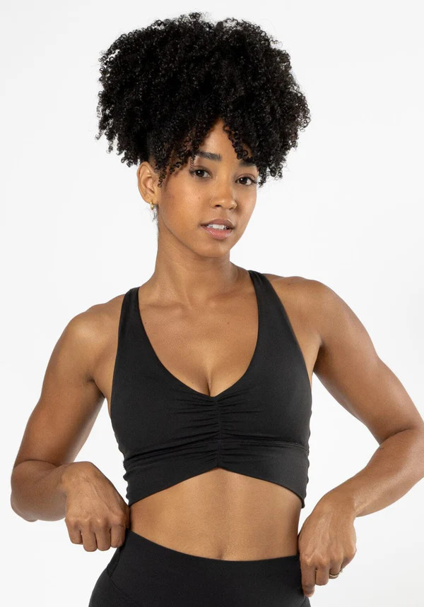 Reluna Ruched Bra Black | Paragon Fitwear