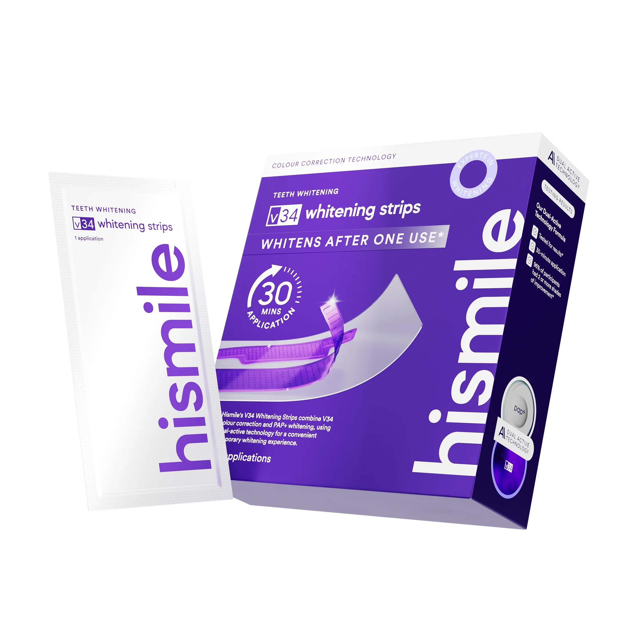 Hismile V34 Whitening Strips, Teeth Whitening Strips, Purple Whitening Strips | Walmart (US)