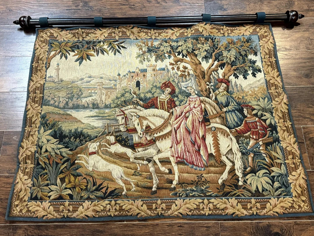 Vintage French Tapestry 4x5, the Royal Hunt Tapestry by Marc Waymel, Needlepoint Petitepoint Tape... | Etsy (US)