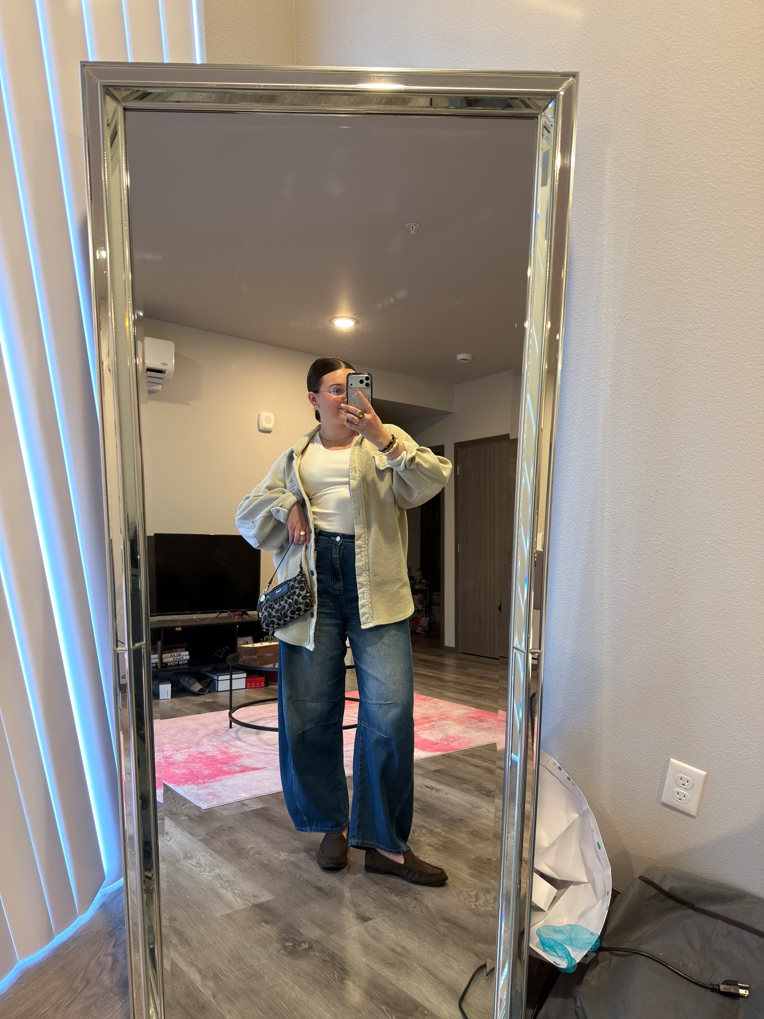 Cozy and casual pre spring outfit! I’ve been living in my loafers and barrel jeans this time of year 🤭

I’m wearing a M tank and jacket, size 14 jeans and size 9 loafers 

#LTKootd #LTKdayinmylife #LTKMidsize