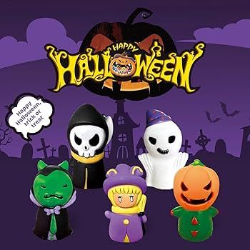 5 PCS Halloween Finger Puppets, Witch, Ghost, Grim Reaper, Green Monster, Pumpkin Character Finge... | Amazon (US)