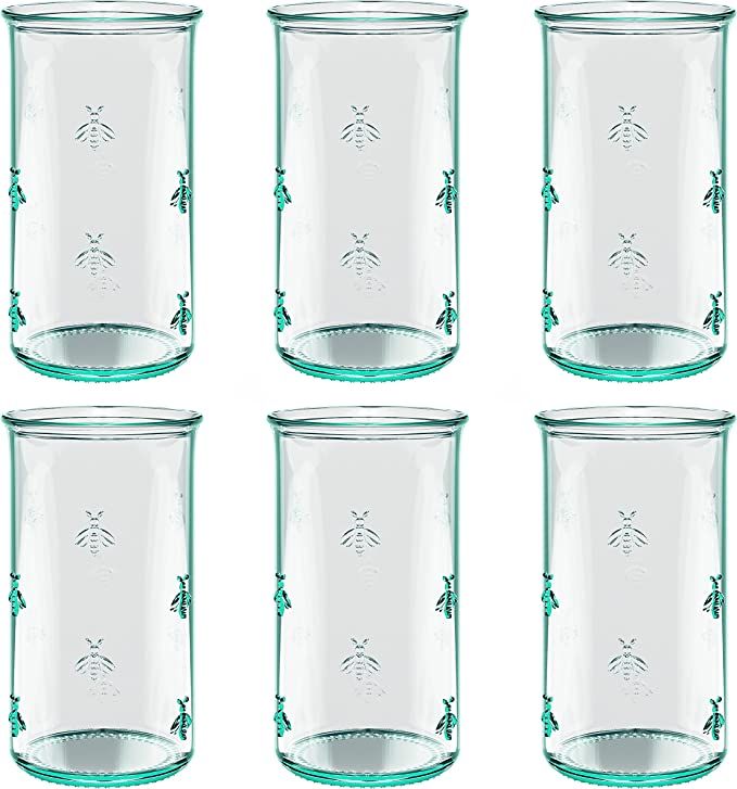 Amici Home Regina Hiball Glass | 18 Oz | Italian Made, Recycled Green Glass | Drinking Glass with... | Amazon (US)