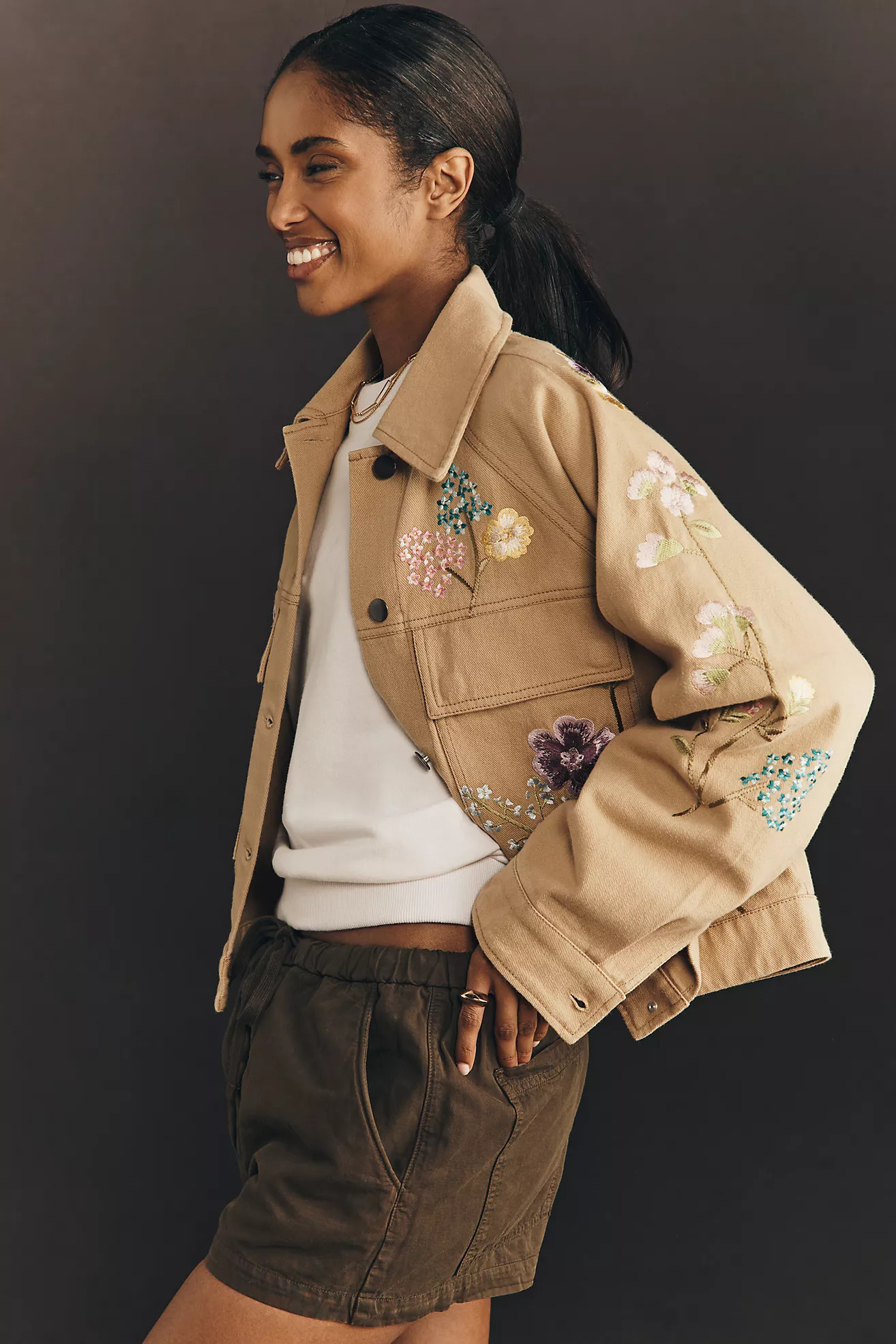 By Anthropologie Floral Embroidered Jacket | Anthropologie (US)