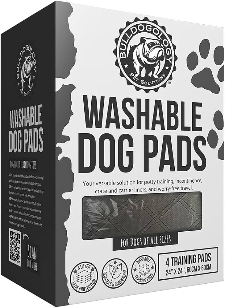 Bulldogology Premium Washable Pee Pads for Dogs, Reusable Puppy Pads, Waterproof Dog Mat, Dog Tra... | Amazon (US)
