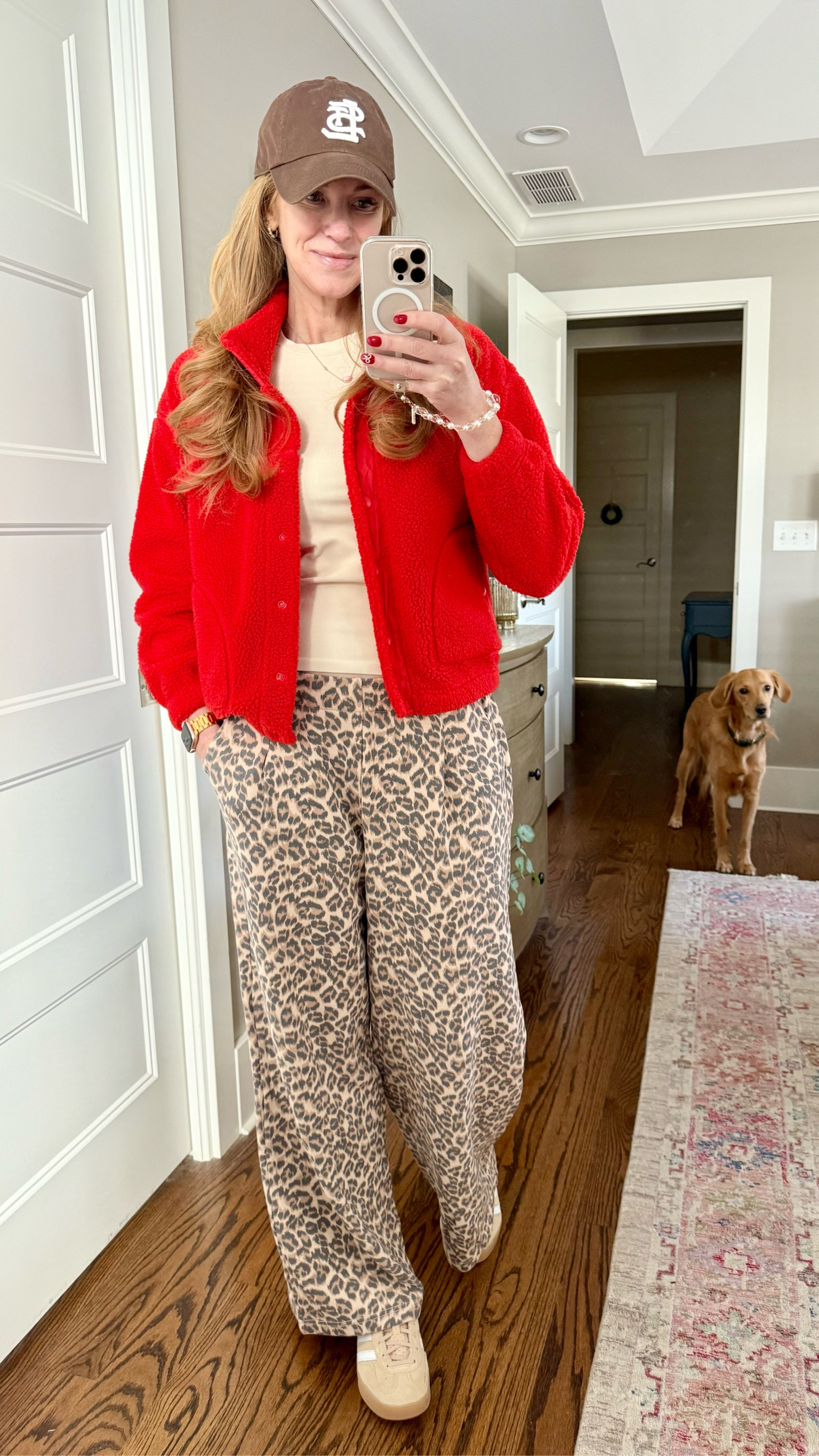 Obsessed with these Aerie leopard comfy trouser pants! They are sweatpant material but look so cute with pleated detail and pockets! I’m in a size Medium. 

#LTKSeasonal #LTKOver40 #LTKStyleTip