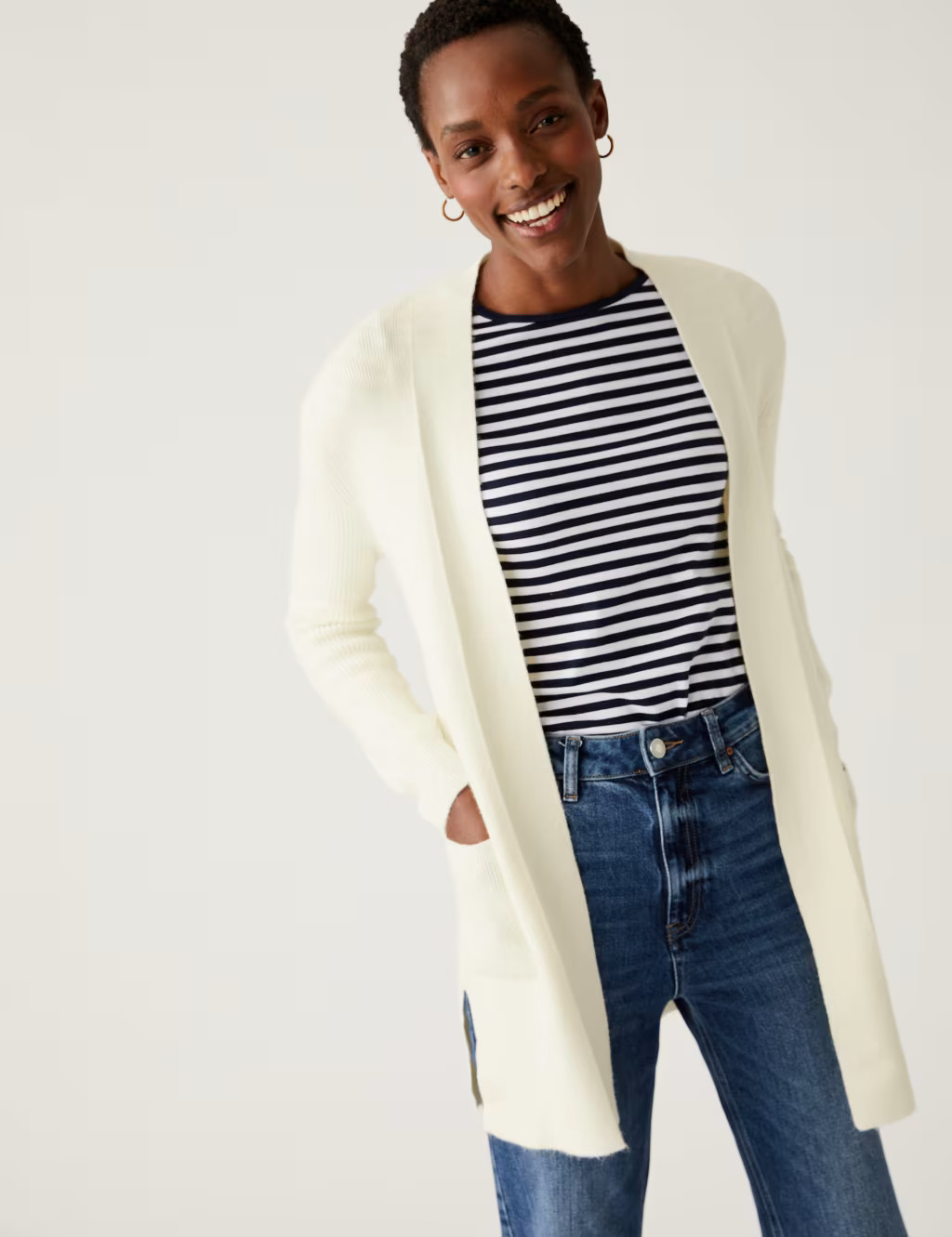 Soft Touch Knitted Longline Cardigan | Marks & Spencer (UK)