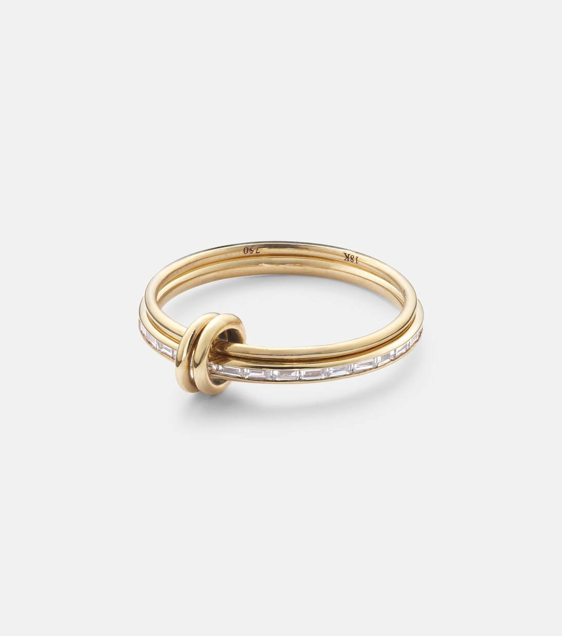 Callisto 18kt gold linked rings with white diamonds | Mytheresa (UK)