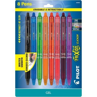 8ct FriXion Clicker Erasable Gel Pens Fine Point 0.7mm Assorted Inks | Target