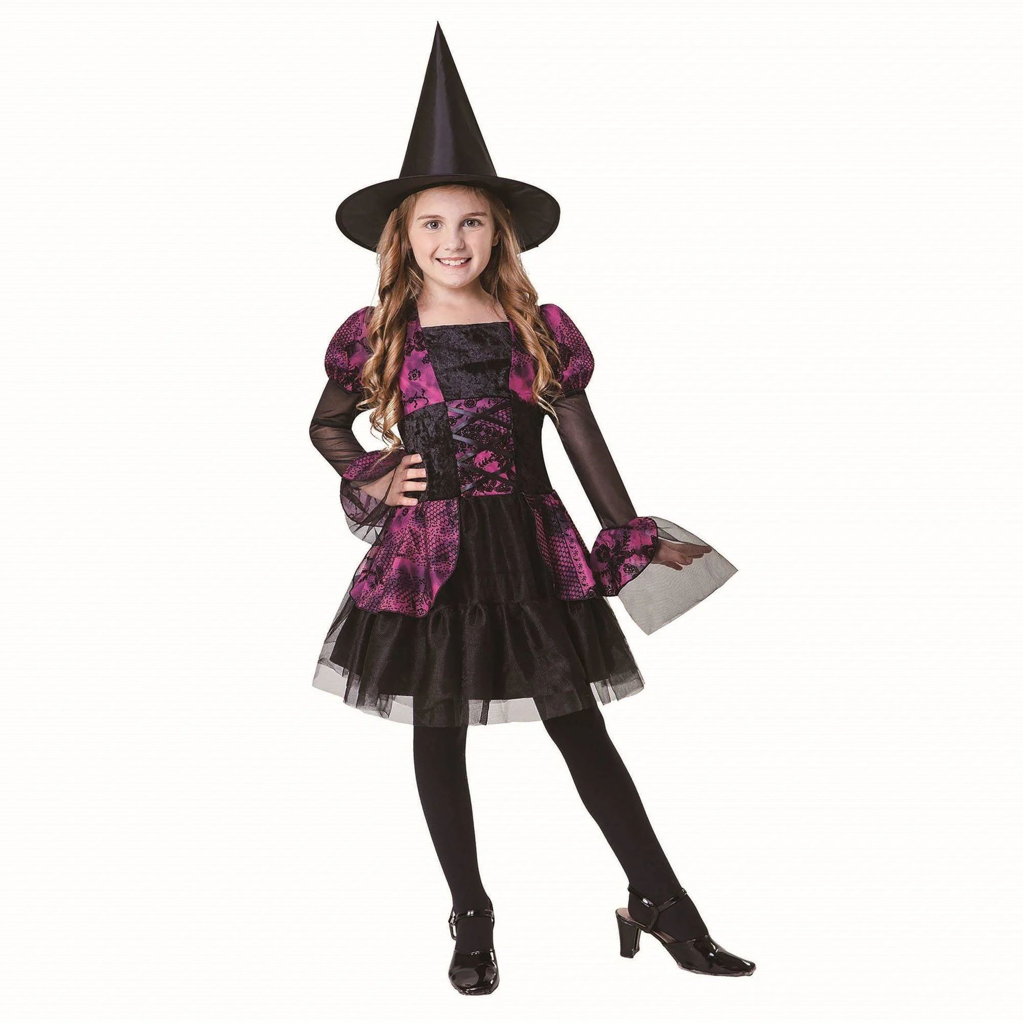 Girl Purplish Witch Child Halloween Costume S - Walmart.com | Walmart (US)