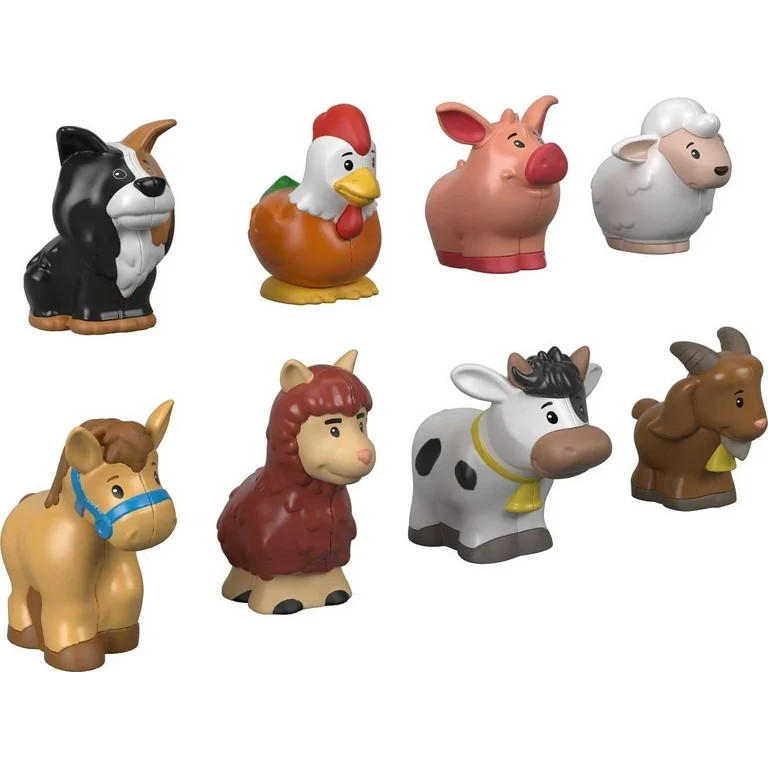 Fisher-Price Little People Farm Animal Friends 8-Piece Figure Set for Toddlers | Walmart (US)