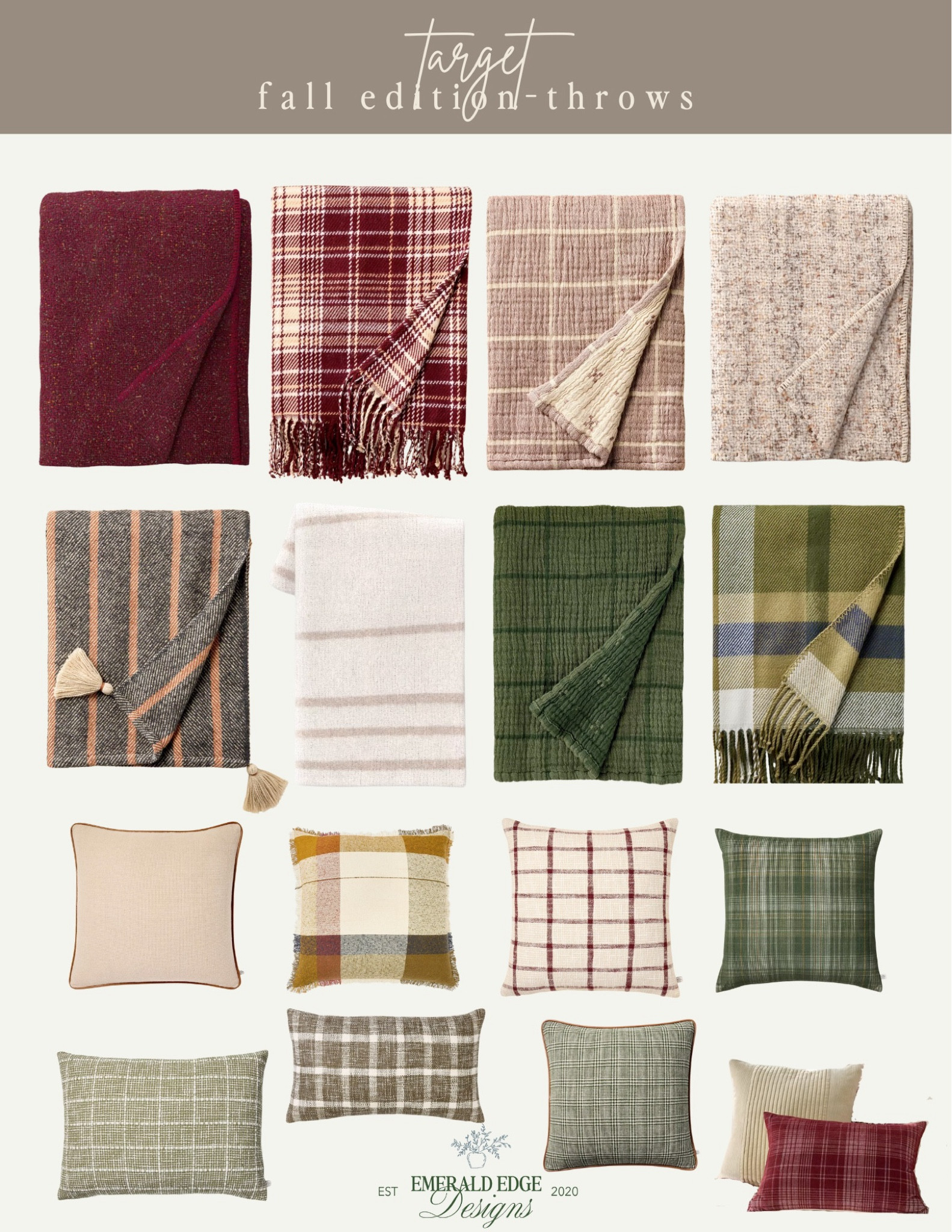 Day Five and the final Target Fall Finds brings you the coziest throw blankets and pillows. Throw them on your couch for added texture and color. Can use them also to cuddle up on the couch with a cup of coffee in your hand and your favorite tv show 🍂

#LTKFallSale #LTKHome #LTKSeasonal