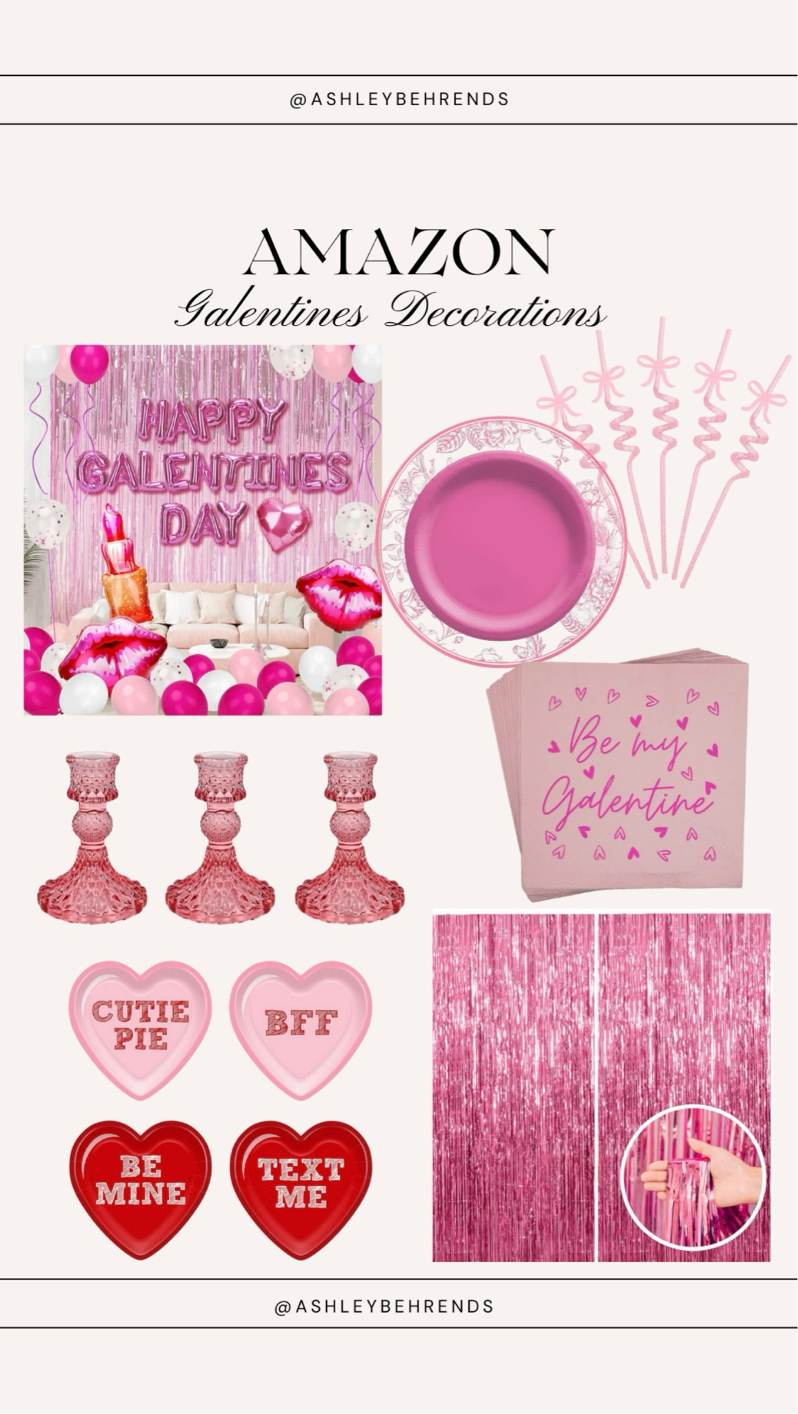 Galentines Day decorations on Amazon 💕🎀🧸

Backdrop // balloons // plates // straws // napkins // candle holders 

#LTKSeasonal #LTKFindsUnder50 #LTKParties