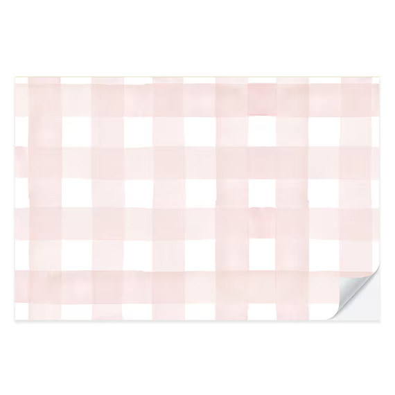 Blush Gingham Paper Placemat Pad | Thanksgiving Placemat | Pink Placemat | Gingham Placemat | Fal... | Etsy (US)