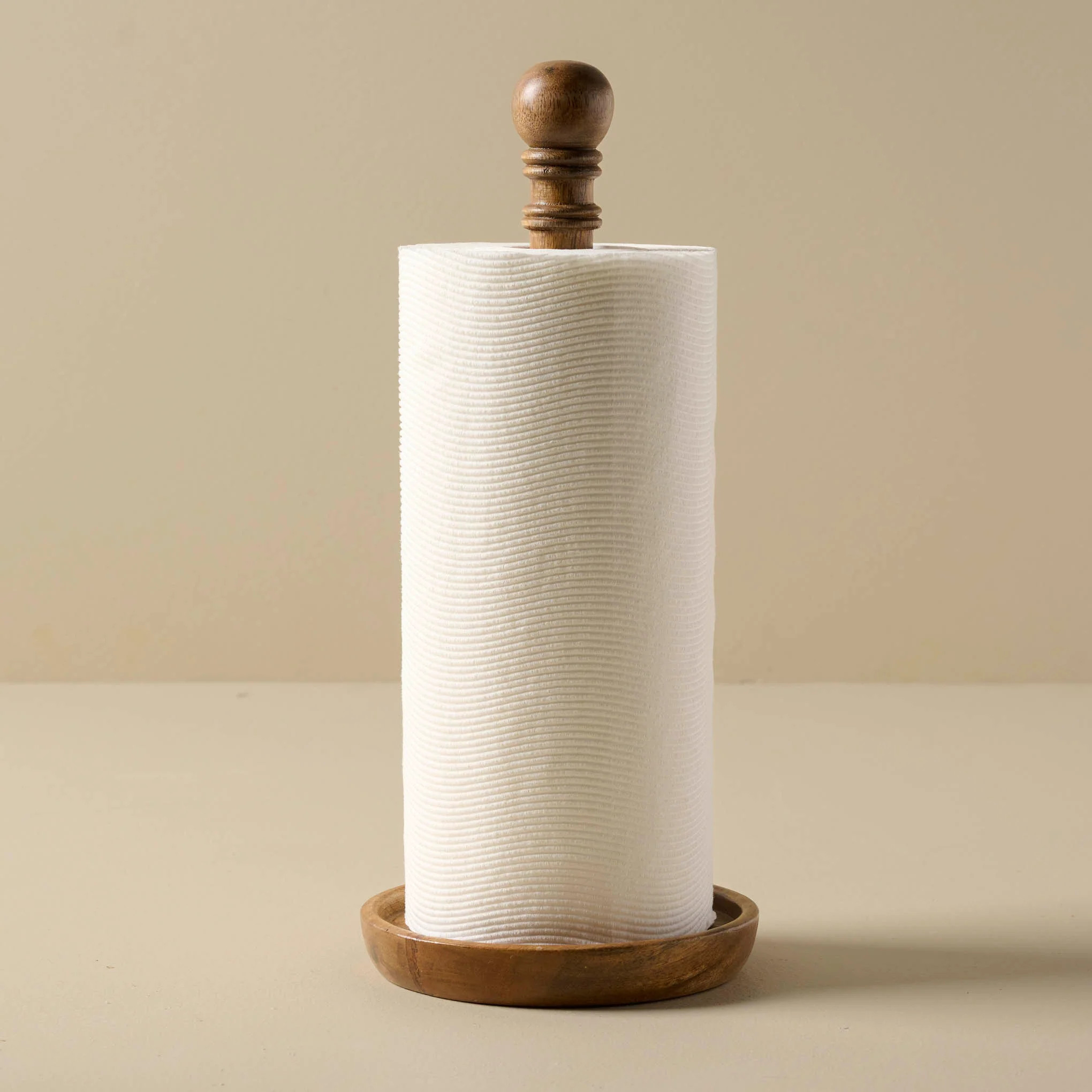 Antiqued Wood Paper Towel Holder | Magnolia