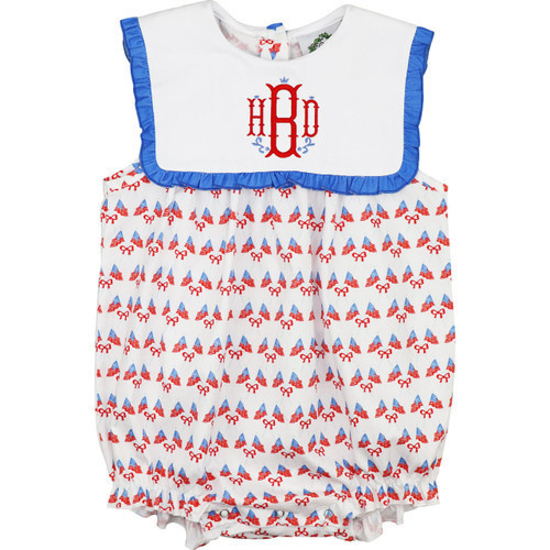 Flag Print Ruffle Bubble | Cecil and Lou