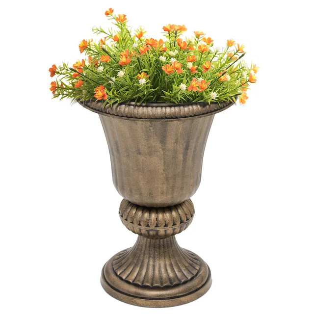 MoNiBloom Urn Planter Flower Pot Vase Outdoor Garden Ironplanters Front Column Wedding Pots Tall ... | Walmart (US)