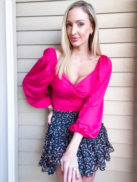 Wearing a size small in the bodysuit, fit is true to size. 

Valentine’s Day outfit
Bodysuit
Skirt
Date night outfit

#LTKstyletip #LTKunder50 #LTKSeasonal #LTKFind