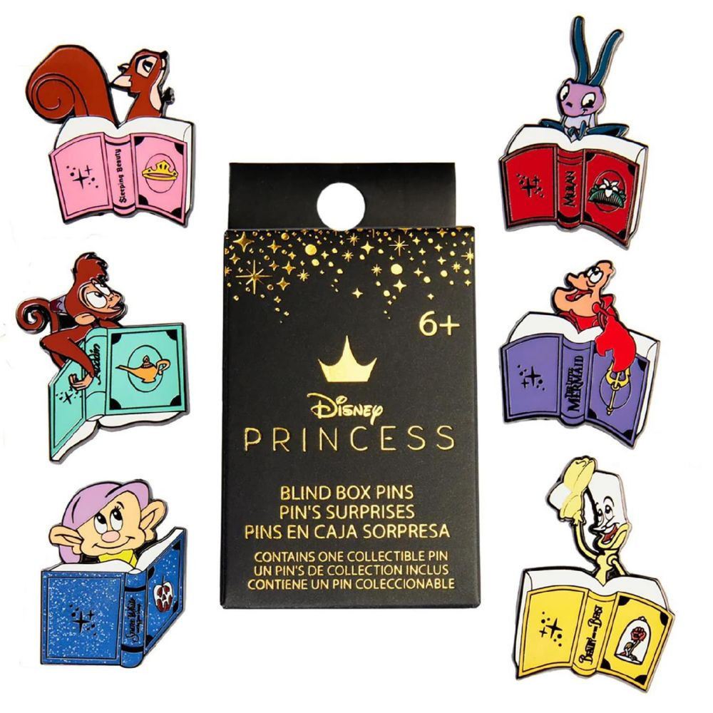 Disney Princess Books Blind Box Enamel Pin One Random Black | Oriental Trading Company