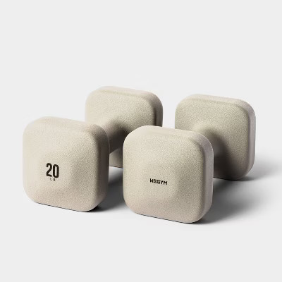 WeGym SafeGrip Dumbbells - Sandstone - 20lb | Target