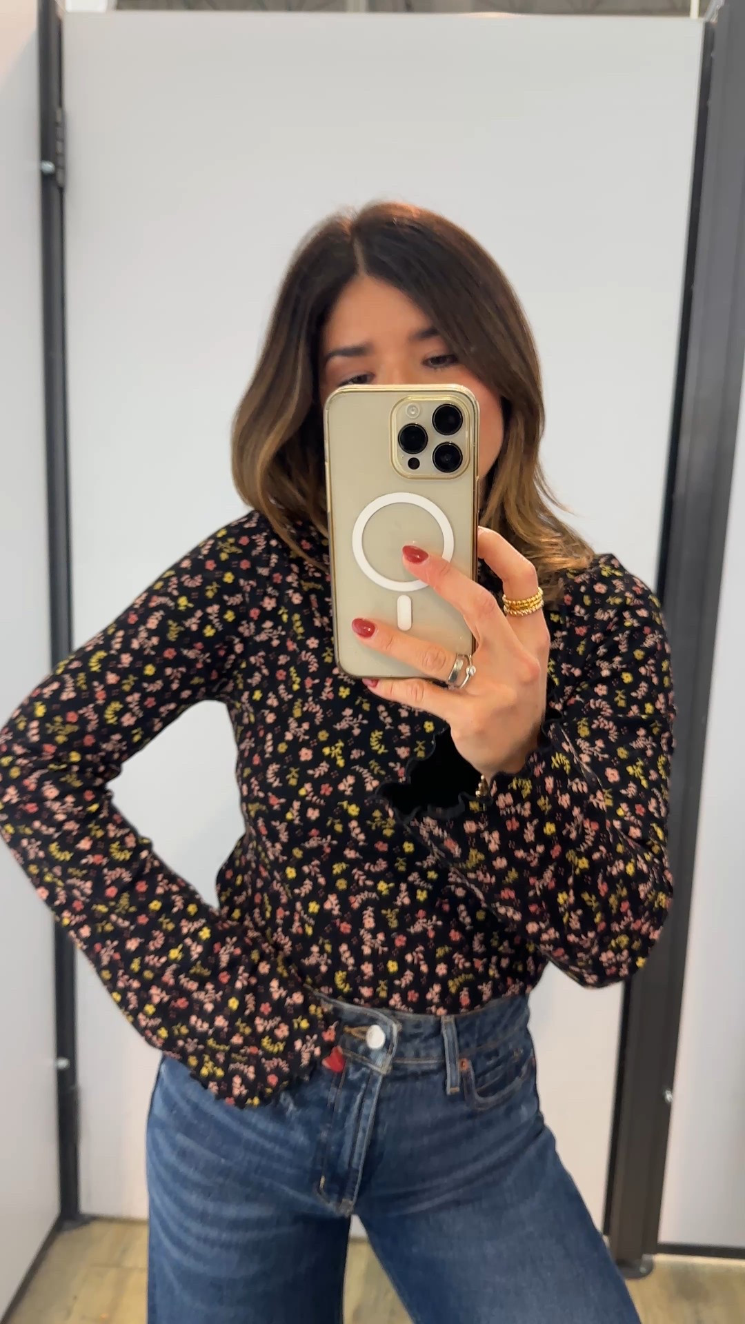 How adorable is this turtle neck top! 
Loved the print! 
Wearing size small
Jeans are so good! Currently 30% off!
Wearing size 0

#LTKFindsUnder100 #LTKFindsUnder50 #LTKSaleAlert