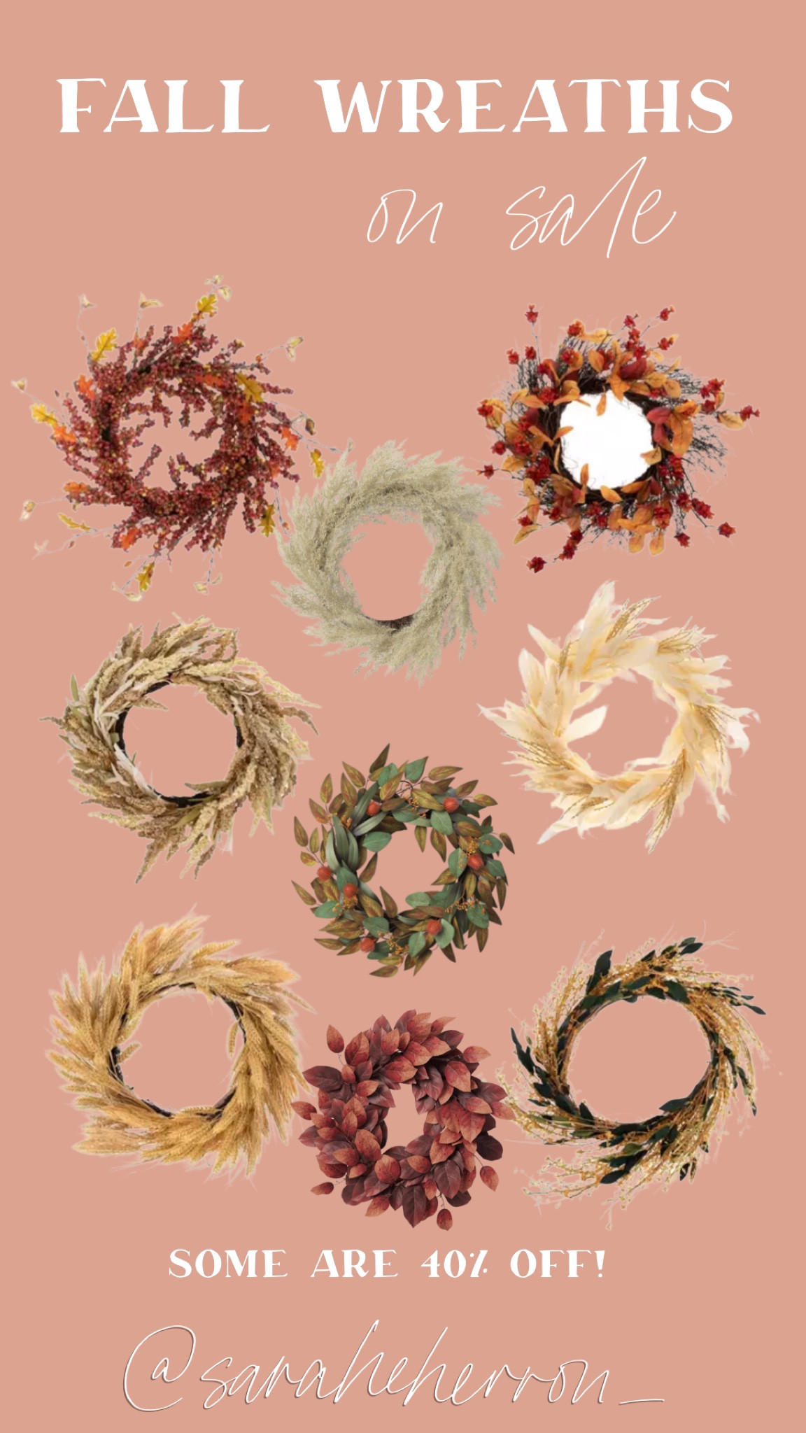 Fall wreaths are a perfect decoration! These target ones are great and hobby lobby ones are 40% off! 

#LTKSeasonal #LTKFind #LTKsalealert