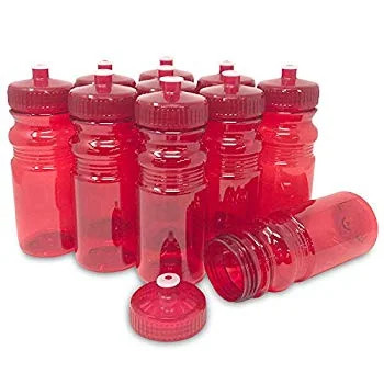 Blank 20 oz Sports and Fitness Water Bottles, BPA Free, PET Plastic, Made in USA, Bulk, 10 Pack | Walmart (US)