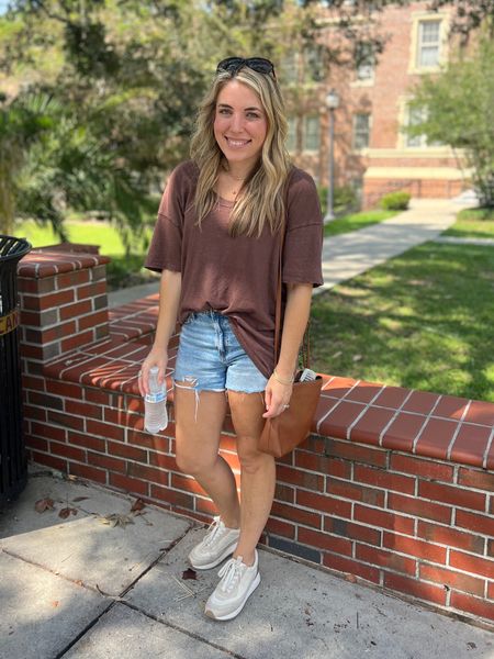 Casual and comfortable mom outfit perfect for a day on campus! Items from Target, Aerie, Amazon and American Eagle 

#LTKfindsunder50 #LTKfamily