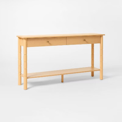 60" Modern Wooden Console Table with Drawer Brown - Threshold™ designed with Studio McGee | Target