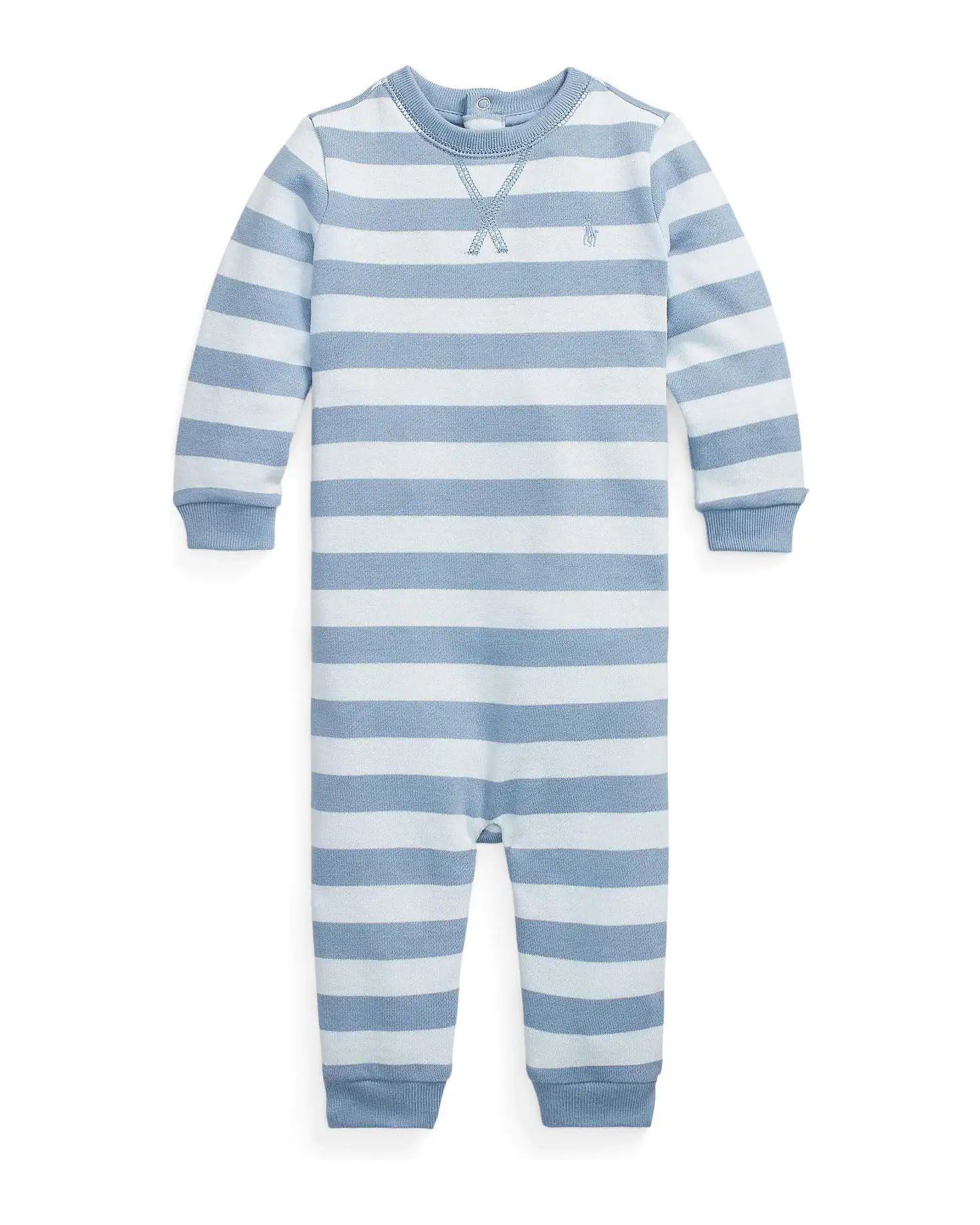 Striped Fleece Coverall (Infant) | Zappos
