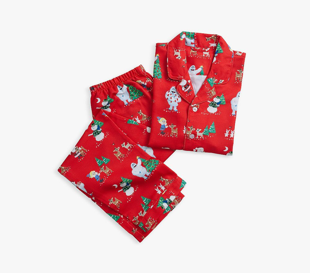 Adult Rudolph(R) Flannel Pajama , Medium , Multi | Pottery Barn Kids