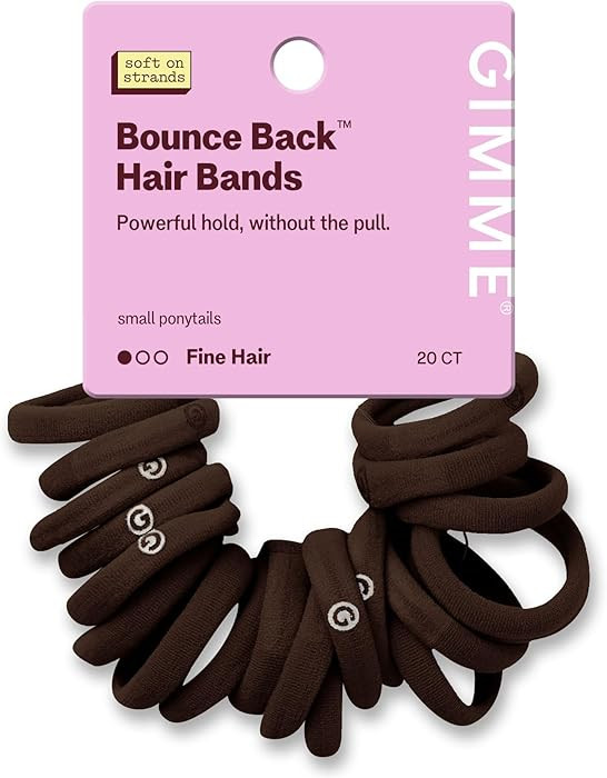 Gimme Beauty X-Fine Hair Bands - Slim-Fit Elastic Ties for Extra Fine Hair - No-Dent, Gentle-Grip... | Amazon (US)