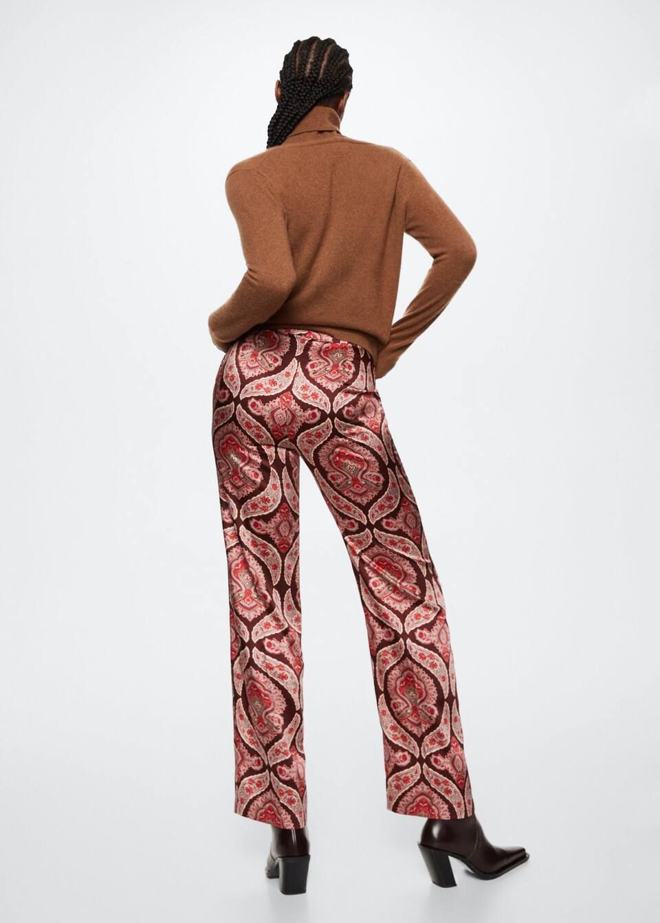 Satin printed pants -  Women | Mango USA | MANGO (US)