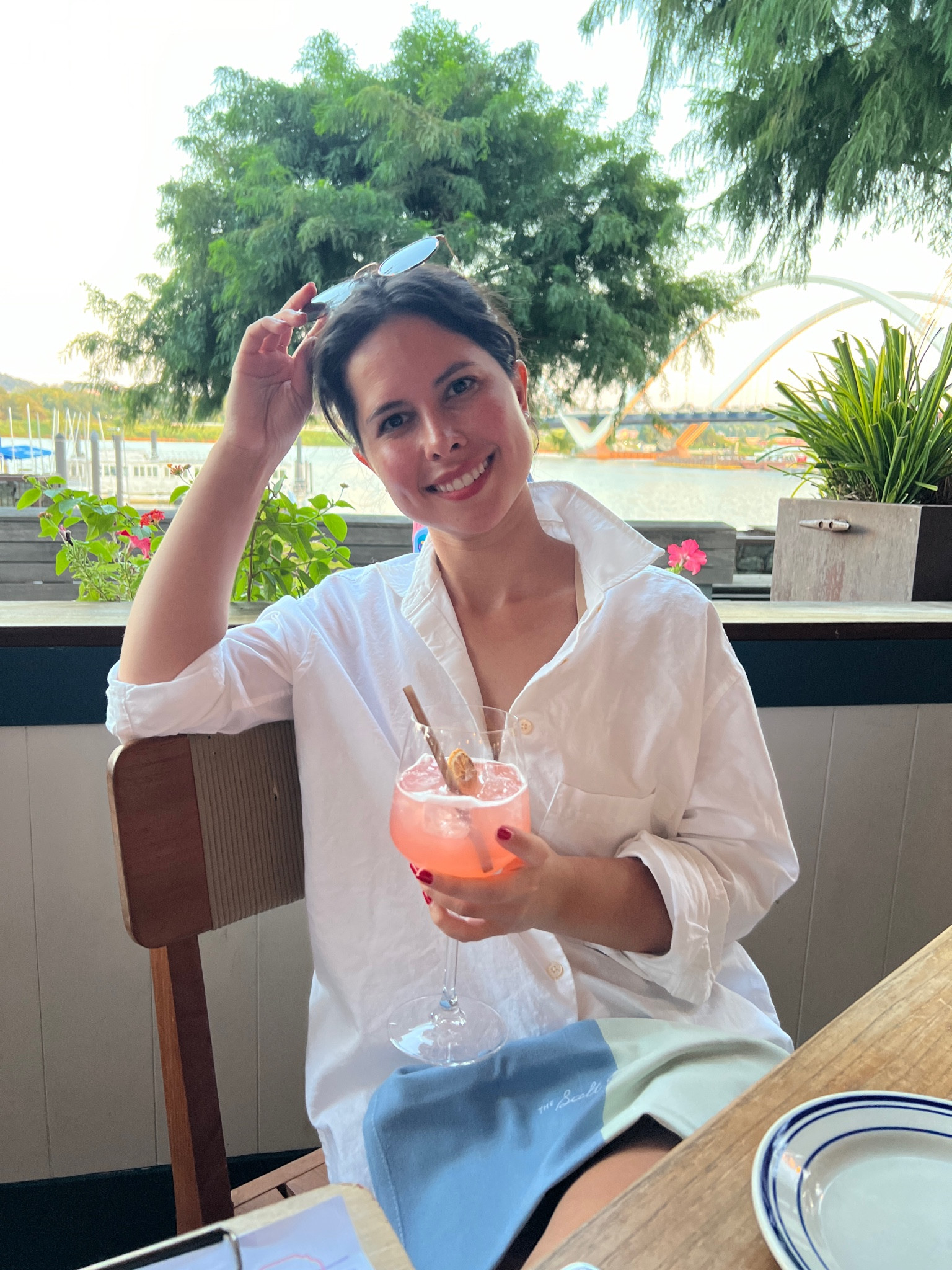 White button up, button down, ayr shirt 