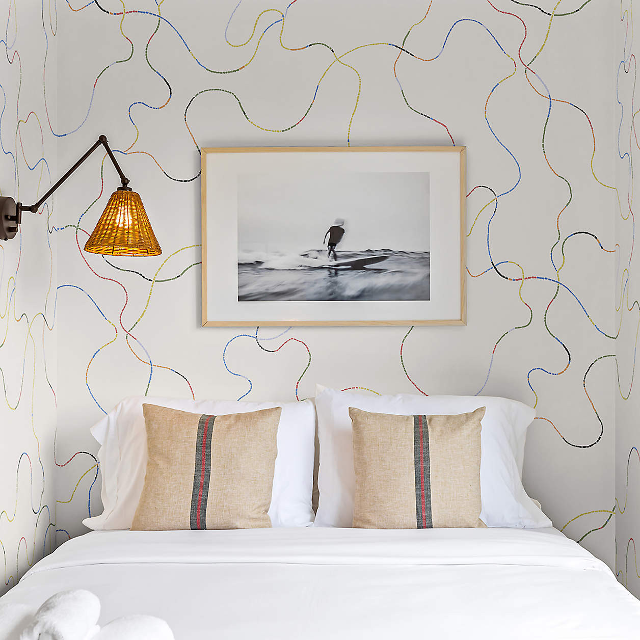 Backdrop Turini Bright Mulitcolor Wallpaper | Crate & Kids | Crate & Barrel