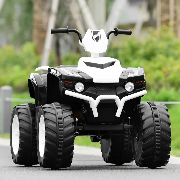 Costway 12V Kids 4-Wheeler ATV Quad Ride On Car w/ LED Lights Music  USB White | Walmart (US)