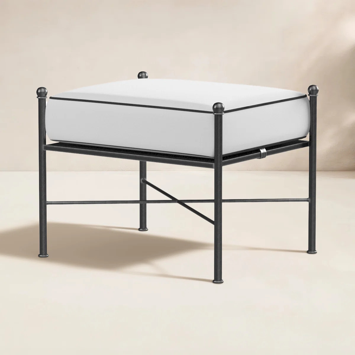 Lucier Upholstered Outdoor Ottoman | Wayfair North America