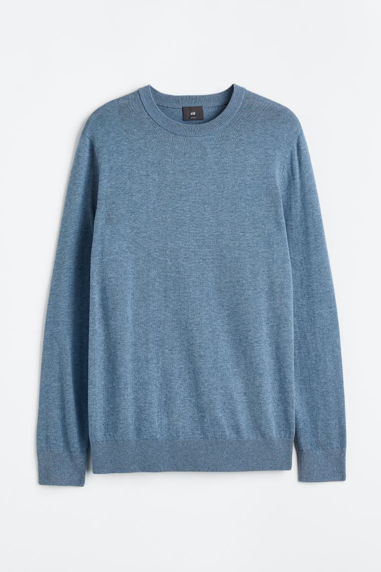 Slim Fit Fine-knit Cotton Sweater | H&M (US + CA)