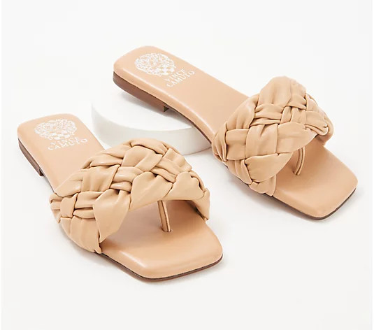 Vince Camuto Quilted Slide Sandals - Antonni - QVC.com | QVC