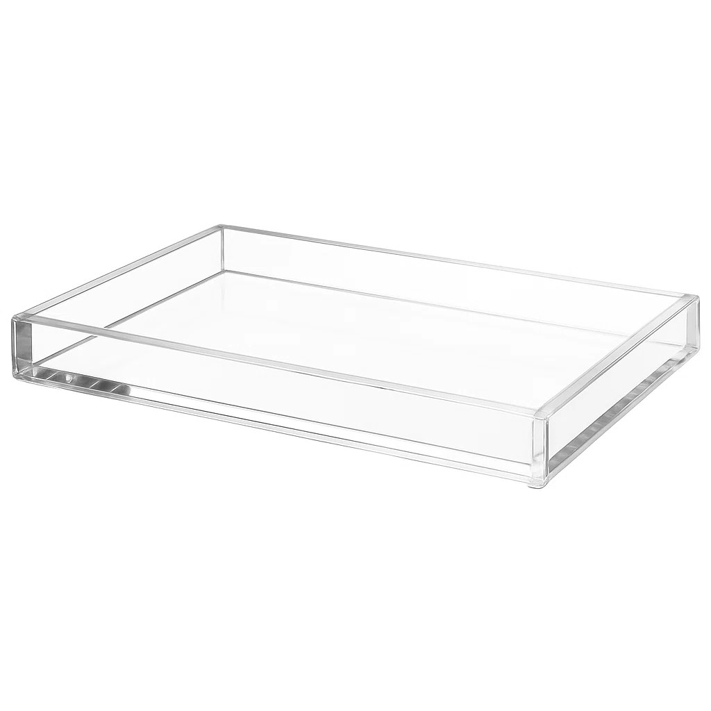 Lavish Home Acrylic Tray Organizer - Clear Minimalist Catchall Holder for Bedside, Bathroom, and ... | Wayfair North America
