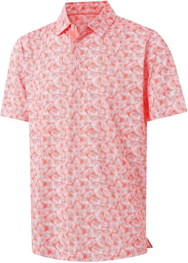 M MAELREG Mens Golf Shirt Short Sleeve Dry Fit Print Moisture Wicking Performance Patterns Collar... | Amazon (US)