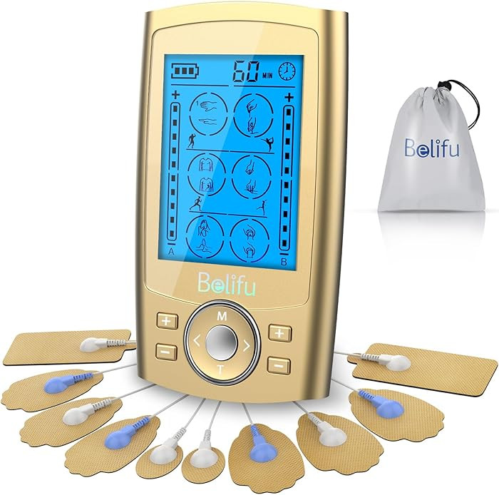 Belifu Dual Channel TENS EMS Unit 24 Modes Muscle Stimulator for Pain Relief Therapy, Electronic ... | Amazon (US)