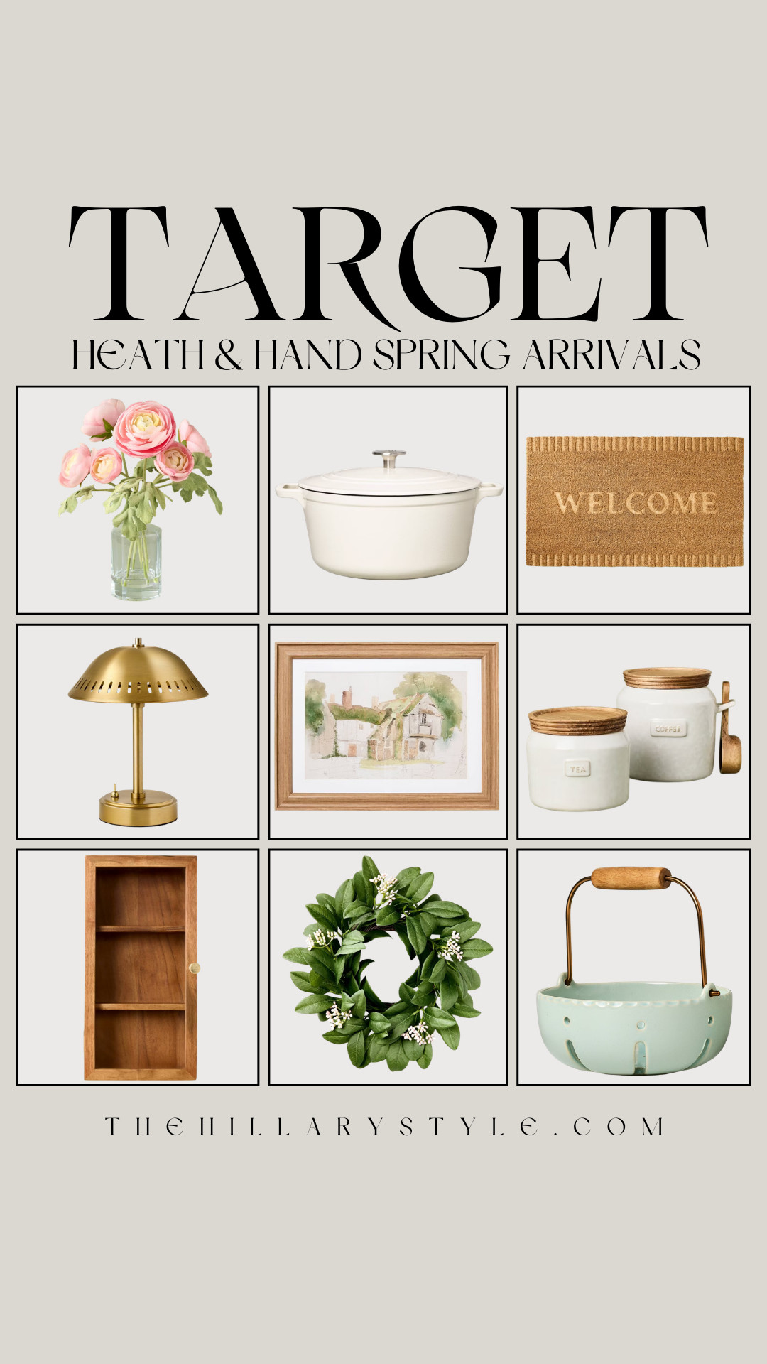 Target Hearth & Hand with Magnolia Spring Arrivals
Ready to refresh your space with Target's latest collection? The new Hearth and Hand Spring arrivals are here, and they are everything! We’re seeing a beautiful mix of neutral tones, warm brass accents, and organic textures that create a cozy yet modern look. This collection is perfect for a spring home refresh and getting your space ready for warmer weather. From beautiful peony bouquets and woven doormats to functional canisters and elegant brass lighting, these affordable finds are a must-have. Add some cottagecore charm or modern farmhouse vibes with these curated picks.

#TheHillaryStyle #Target #TargetFinds #HearthAndHand #HearthAndHandWithMagnolia #JoannaGaines #TargetStyle #TargetHome #SpringHomeDecor #SpringDecor #NeutralHome #FarmhouseDecor #Cottagecore #BohoDecor #HomeDecorInspo #TargetRun 

 

#LTKmomlife #LTKSeasonal #LTKHome