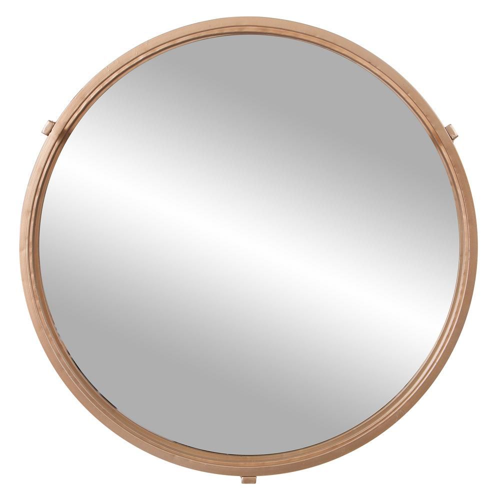 Pinnacle Medium Round Gold Modern Mirror (24 in. H x 24 in. W) | The Home Depot