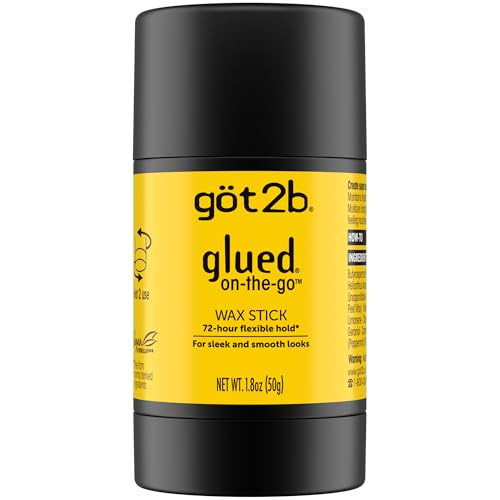 got2b glued on-the-go wax stick, 1.8oz, sleek and slick styles, style your hair without the crunch, helps control frizz | Amazon (US)